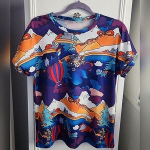 Colorful Women's Graphic Tee Shirt Size M